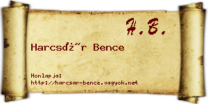 Harcsár Bence névjegykártya